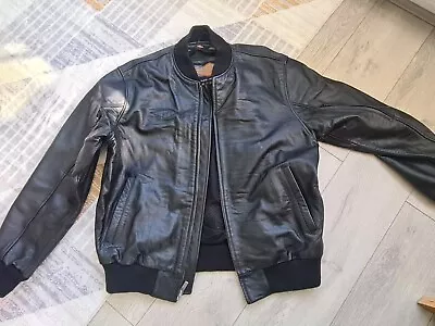 Buy Mens Power Trip Leather Biker Jacket • 90£
