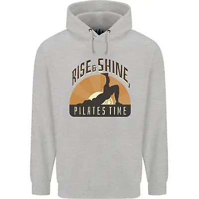 Buy Yoga Rise And Shine Pilates Time Funny Mens 80% Cotton Hoodie • 19.99£