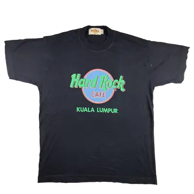 Buy Hard Rock Cafe Kuala Lumpur T Shirt Size M Black Cotton Round Neck Graphic Tee • 12.59£