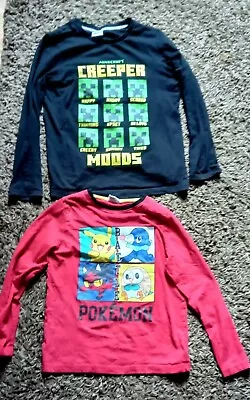 Buy Boys Ages 9 Up  Bundle, Pokemon, Minecraft,  Long Sleeved Tops • 9£