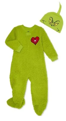 Buy Dr. Seuss Baby Unisex The Grinch Christmas Pajamas Union Suit, Size 9M-18M. • 13.38£