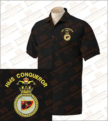 Buy HMS Conqueror Embroidered Polo Shirts • 20£
