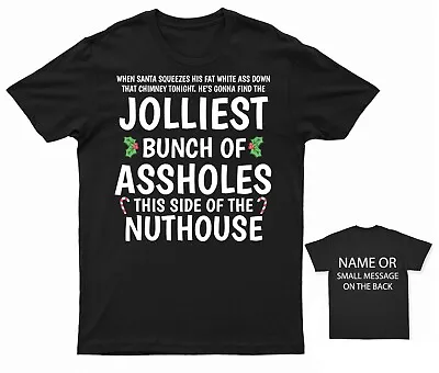 Buy Jolliest Bunch Of A-Holes T Shirt Funny Christmas  T-Shirt Personalised Gift • 13.95£