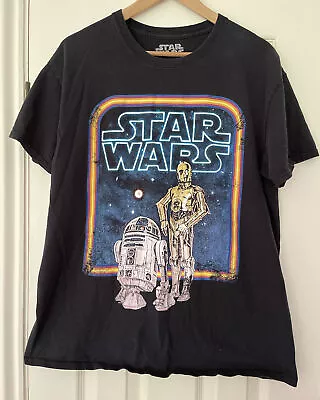 Buy Star Wars R2D2/C3PO Droids T Shirt Retro Preloved Size L • 10£