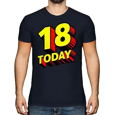 Buy 18 Today Comic Superhero Design Mens Tshirt Gift Present 18th Birthday Party Age • 9.95£
