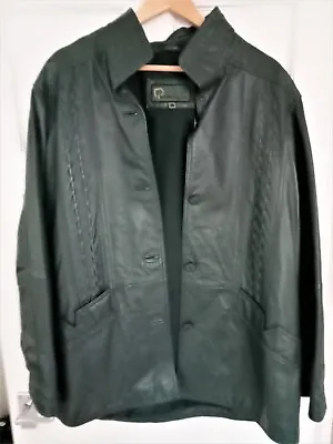 Buy A Hide Park Green Leather Jacket Size XXL • 40£