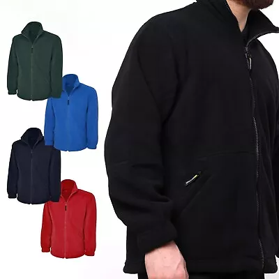 Buy Mens Winter Warm Micro Fleece Jacket By MIG - PLAIN FULL ZIP SOFT OUTDOOR COAT • 22.99£