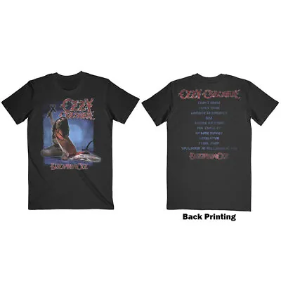 Buy OZZY OSBOURNE - Unisex T- Shirt - Blizzard Of Ozz Track List - Black Cotton   • 18.99£