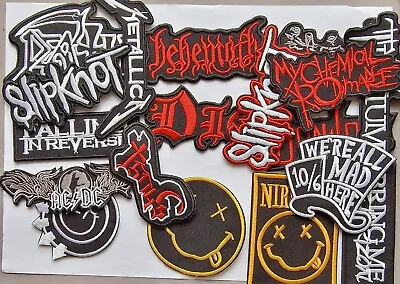 Buy Rock Music Lover Badges Bands Collection Badges Iron Or Sew On Embroidered Patch • 2.99£