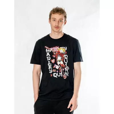 Buy Harley Quinn Black Anime Adult T-Shirt Mens Ladies DC Adults Costume L Large • 9.99£