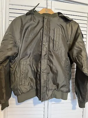 Buy SPORTO Women’s Size Large L Jacket Coat Faux Fur Hood Bomber Winter Full Zip • 29.77£