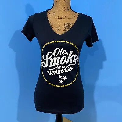 Buy Women's Ole Smoky Tennessee Moonshine Gatlinburg TN V Neck T Shirt Size S EUC • 11.33£
