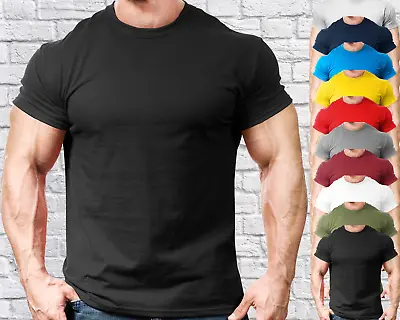 Buy Mens Gym Fit T Shirt Fitted Style Muscle Fit Training Top Bodybuilding Fashion • 7.99£