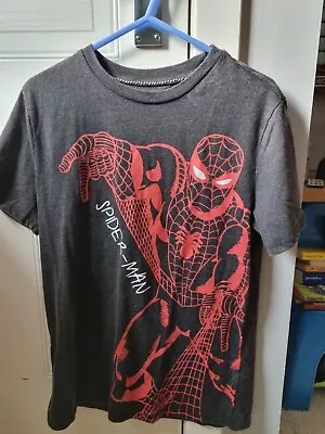 Buy Boys Spiderman Grey And Red T-shirt, Size Large • 3£