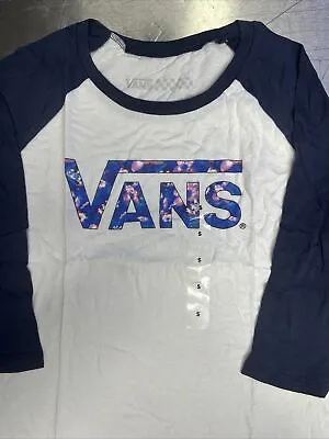 Buy NEW VANS G PRAIRIE BLUR Flying V Women's 3/4 Sleeve T-Shirt • 11.50£