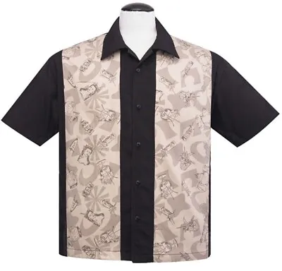 Buy Steady Clothing RUM TIKI Rockabilly Bowling Shirt - Size US XS • 45£