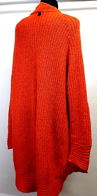 Buy HAUST® OPEN FRONT Long Cardigan CHUNKY Women's SIZE L Coatigan MOHAIR Blend 25 • 62.81£