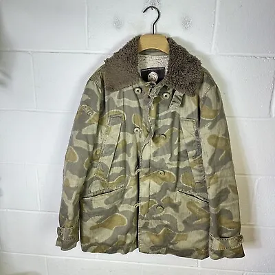 Buy Pretty Green Jacket Mens Large Green Camo Parka Bomber Mods Gallagher Oasis • 43.95£