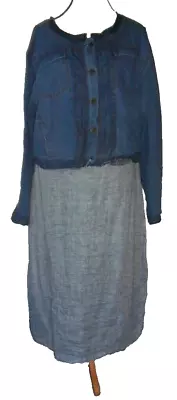 Buy Ultimate Mik's Size XXXL Short Denim Jean Jacket Long Sleeves Pockets BNWT • 22£