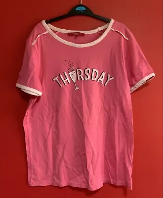 Buy Ladies Pink Thursday NEXT Tshirt UK Size 10 (3) • 5.99£