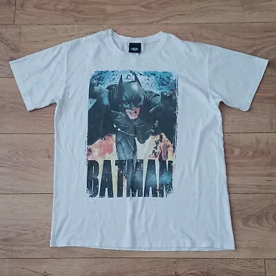 Buy BATMAN The Dark Knight Rises - Mens White Graphic T-Shirt Tee Top - Size Large • 7.99£