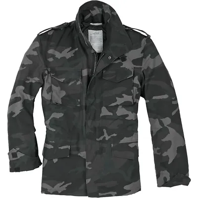 Buy Surplus US Field Jacket M65 Military Army Tactical Coat Mens Parka Black Camo • 70.95£