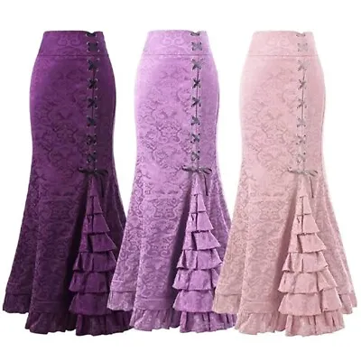 Buy Skirt Skirt Party Clothes Retro Steampunk Strap Strap Hip Skirt Y2k Gothic Style • 22.08£