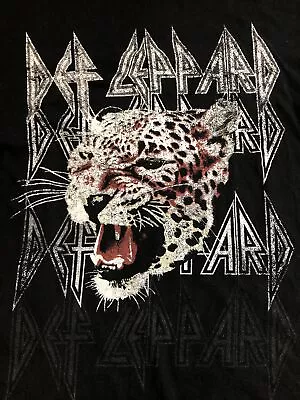 Buy Def Leppard Womens M Short Sleeve Crew Neck Graphic Band Tee Glam Rock Metal • 6.50£
