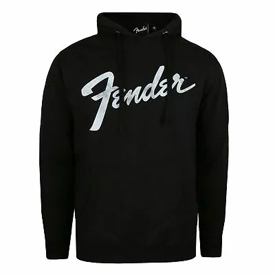 Buy Official  Fender Mens Script Logo Hoodie Black S - XXL • 24.99£
