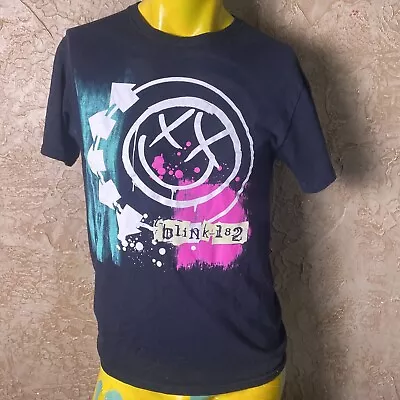 Buy Blink 182 S Tshirt Black Hot Pink Spray Paint Official Merch Design Unisex S • 12.06£