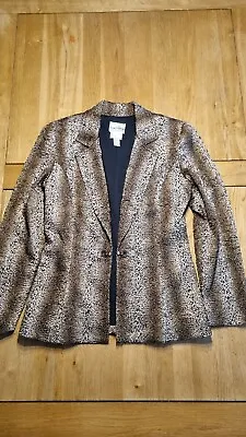 Buy Joseph Ribkoff Women's Textured Leopard Print Fancy Jacket Hook Fastening... • 30£