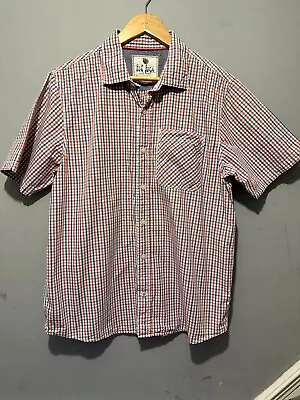 Buy Fat Face Short Sleeve Checked T-Shirt Size L • 14.99£