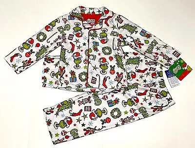 Buy Dr. Seuss The Grinch Who Stole Christmas Tree Pajamas Coat 2 Piece New Nwt Boy • 18.76£