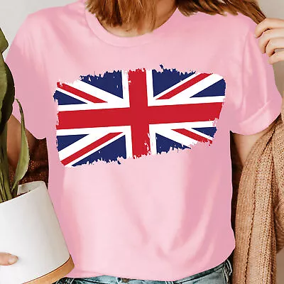 Buy Union Jack Great Britain British England UK Flag Souvenir Womens T-Shirts #DNE • 9.99£