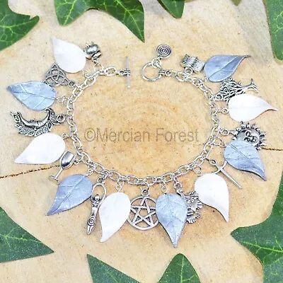 Buy Wiccan Charm Bracelet Frozen Winter, Pagan Jewellery Witch Yule Winter Solstice • 15.50£