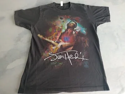 Buy Anvil T-Shirt Size M Jimi Hendrix Graphic Logo 2007 Black Short Sleeve • 12£