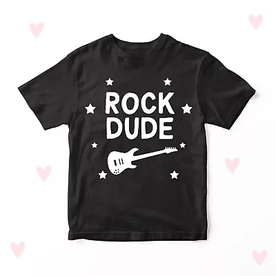 Buy Rock Dude Boys Clothing Kids Rockstar Baby Toddler T-shirt Rock Music Gifts • 10.69£