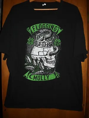 Buy Flogging Molly- Skull Snake Crown- Lic OOP Black T-Shirt- 2XLarge • 29.40£