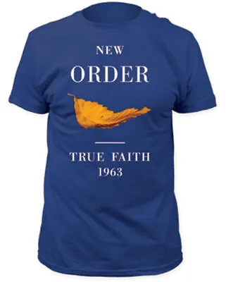 Buy Officially Licensed New Order True Faith Mens Blue T Shirt New Order Classic Tee • 18.95£