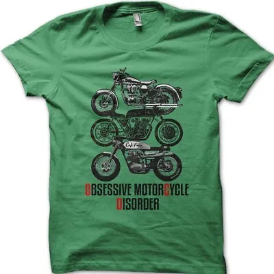 Buy Biker Obsessive Motorcycle Disorder Cafe Racer T-shirt 9049 • 13.95£