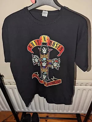Buy Guns N Roses T-Shirt Appetite For Destruction Fruit Of The Loom Sz 15/16 Fits S • 14.99£