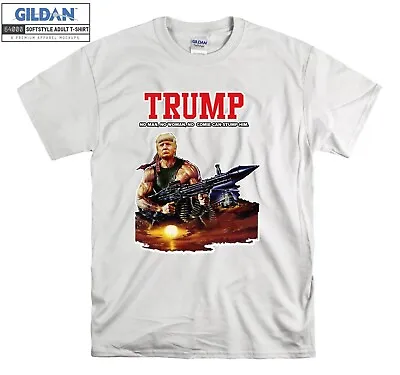 Buy Rambo Pun Trump T-shirt Print Vintage Cool T Shirt Men Women Unisex Tshirt 3615 • 11.95£