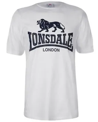 Buy Mens White Lonsdale Logo T Shirt Size XL • 8.99£