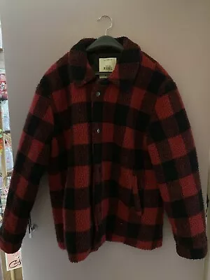Buy Red And Black Check Jacket Size L • 25£