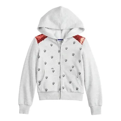 Buy Disney Descendants 3 Girl's Evie Crown Hoodie Zip Jacket Girl Size M 10-12 NEW • 18.15£