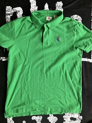 Buy Levis Nintendo Luigi Green Polo Shirt Medium • 10£