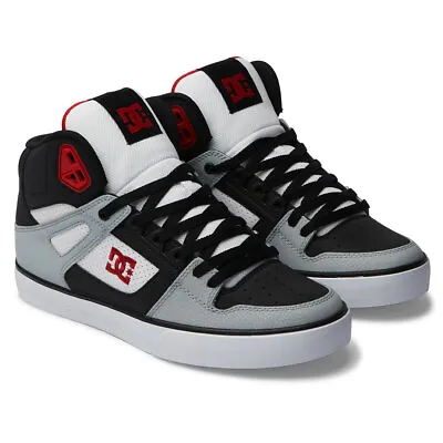Buy DC Shoes Men's Pure Black/Grey/Red Hi Top Sneaker Shoes Clothing Apparel Skat • 96.49£