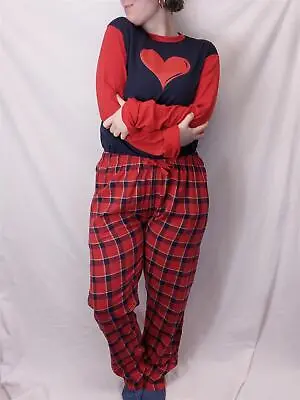Buy Women's Heart Pyjama Set Cotton Rich Comfy Warm PJs Sleepwear Valentine's Love • 7.95£