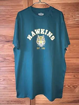 Buy STRANGER THINGS HAWKINS HIGH Green Women's T-Shirt *NEW* Size Large Primark • 8.99£