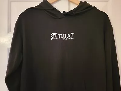 Buy Black Angel Hoodie Hooded Jumper Size 8 Loose Fit Alternative Gothic Grunge • 5£